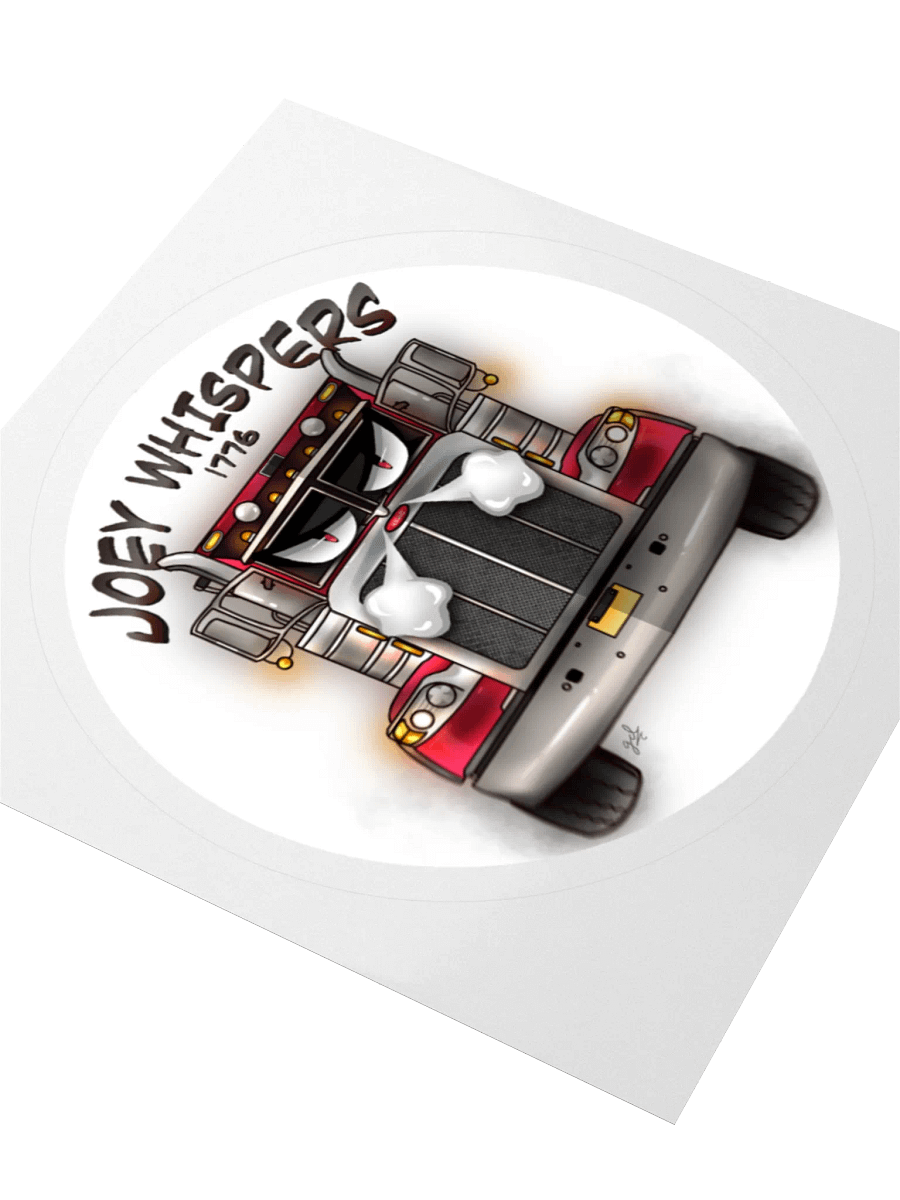 Joey Whispers 1776 LOGO Sticker - Round product image (3)