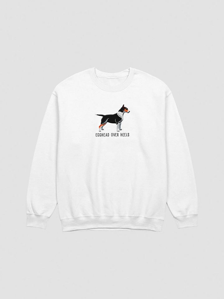 Egghead Over Heals Sweatshirt (Embroidered) of an English Bull Terrier(Tricolor) product image (16)