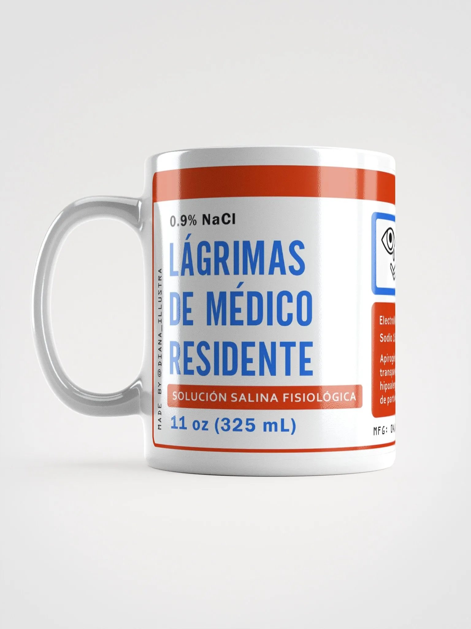 "Lágrimas de médico residente" (SPANISH) Ceramic mug product image (1)