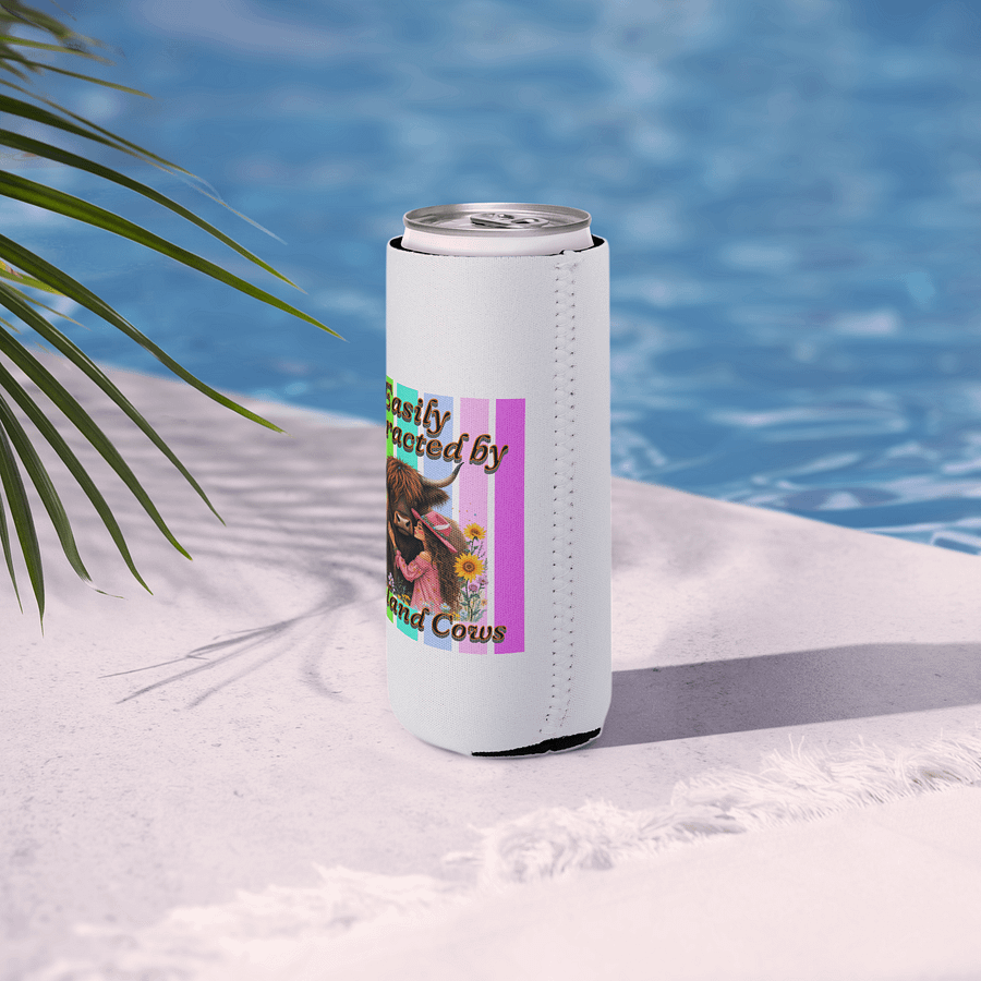 Easily Distracted By Highland Cow Embrace Can Cooler product image (6)