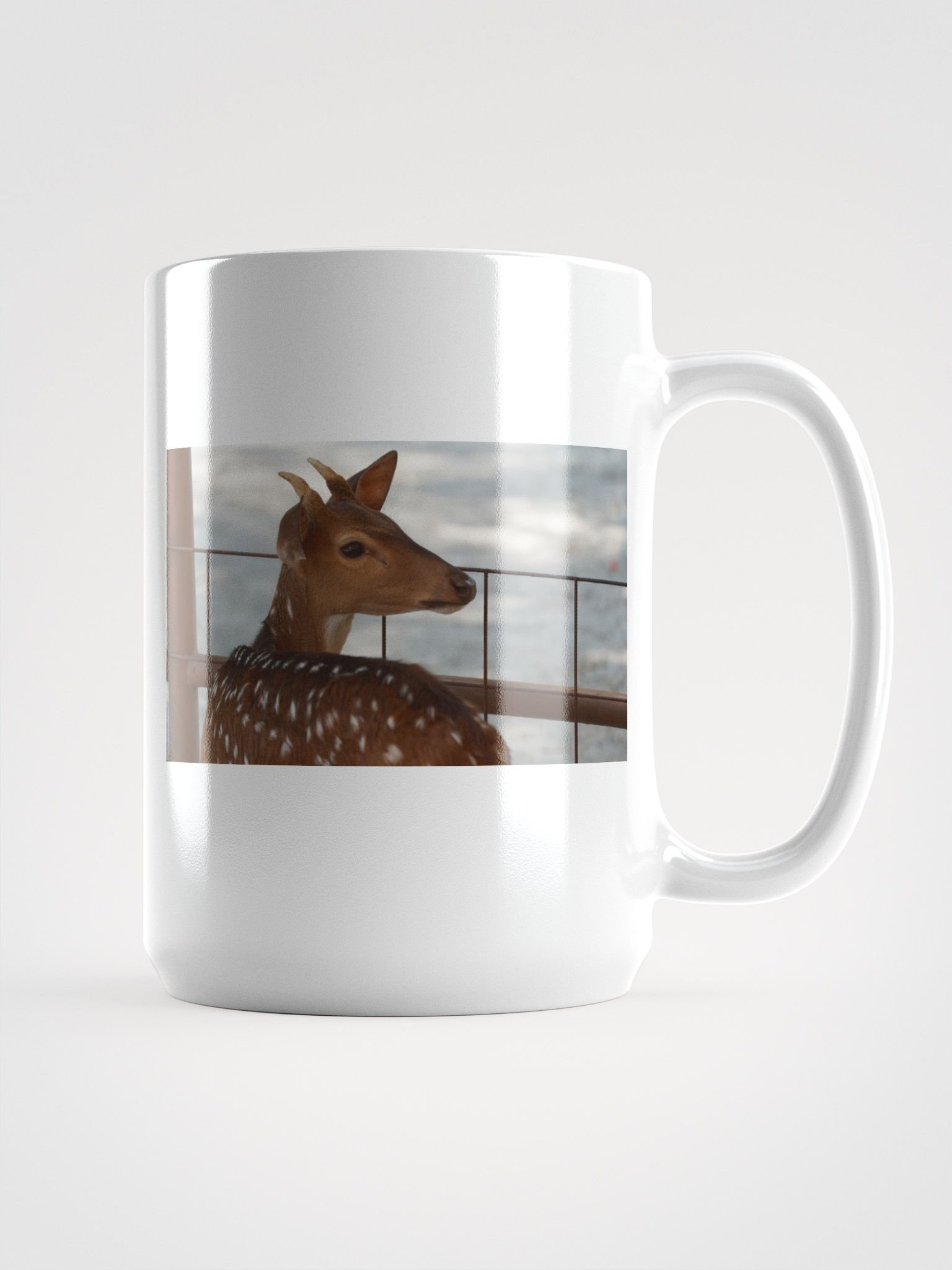 Spotted Deer White Glossy Mug product image (1)