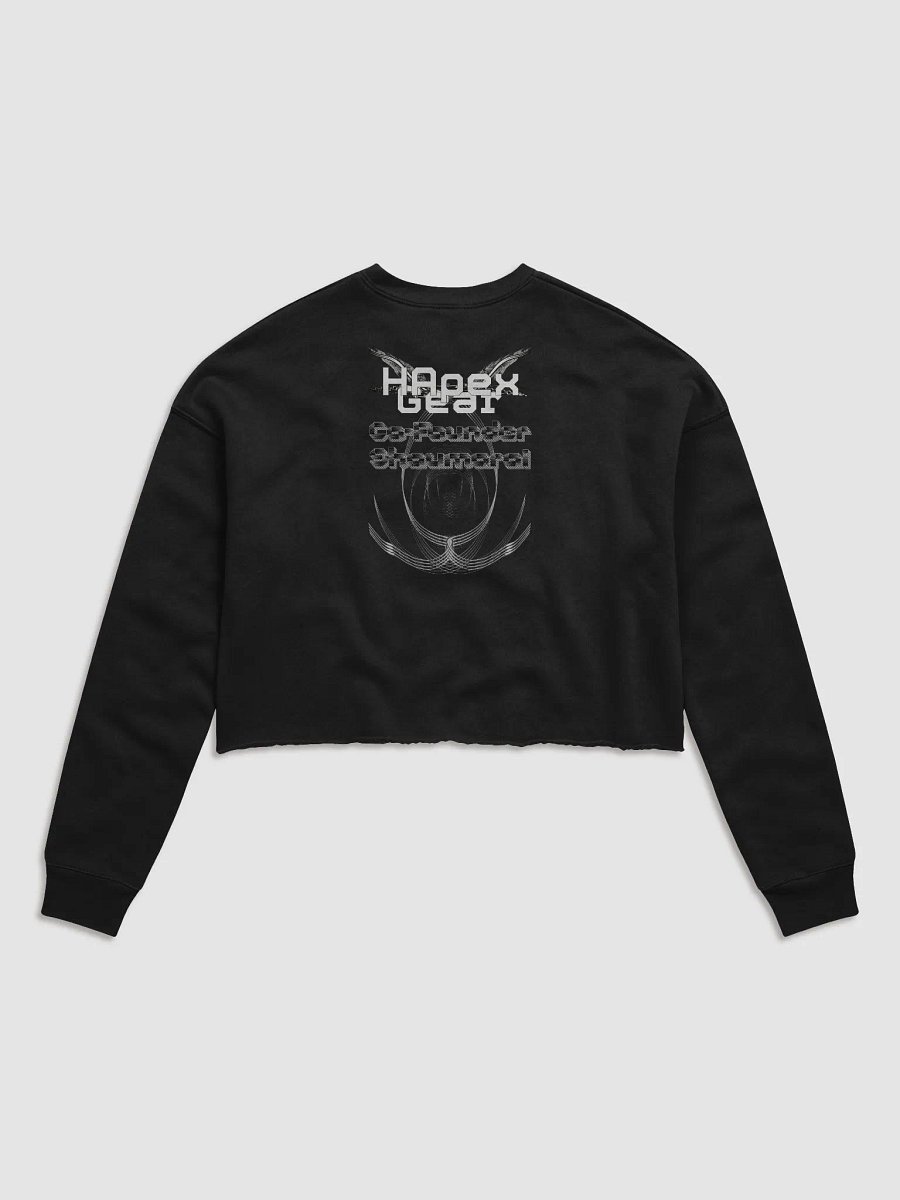 Women's Fleece Crop Sweatshirt - Co Founder Shaumarai - White HApex Gear White Logo product image (2)