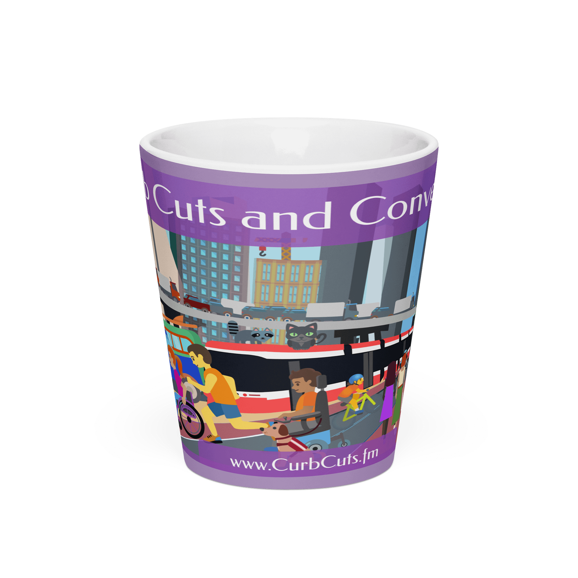 Curb Cuts and Conversations (Queen's Quay , Toronto Design): Latte Mug, 354ml (12 oz) product image (3)