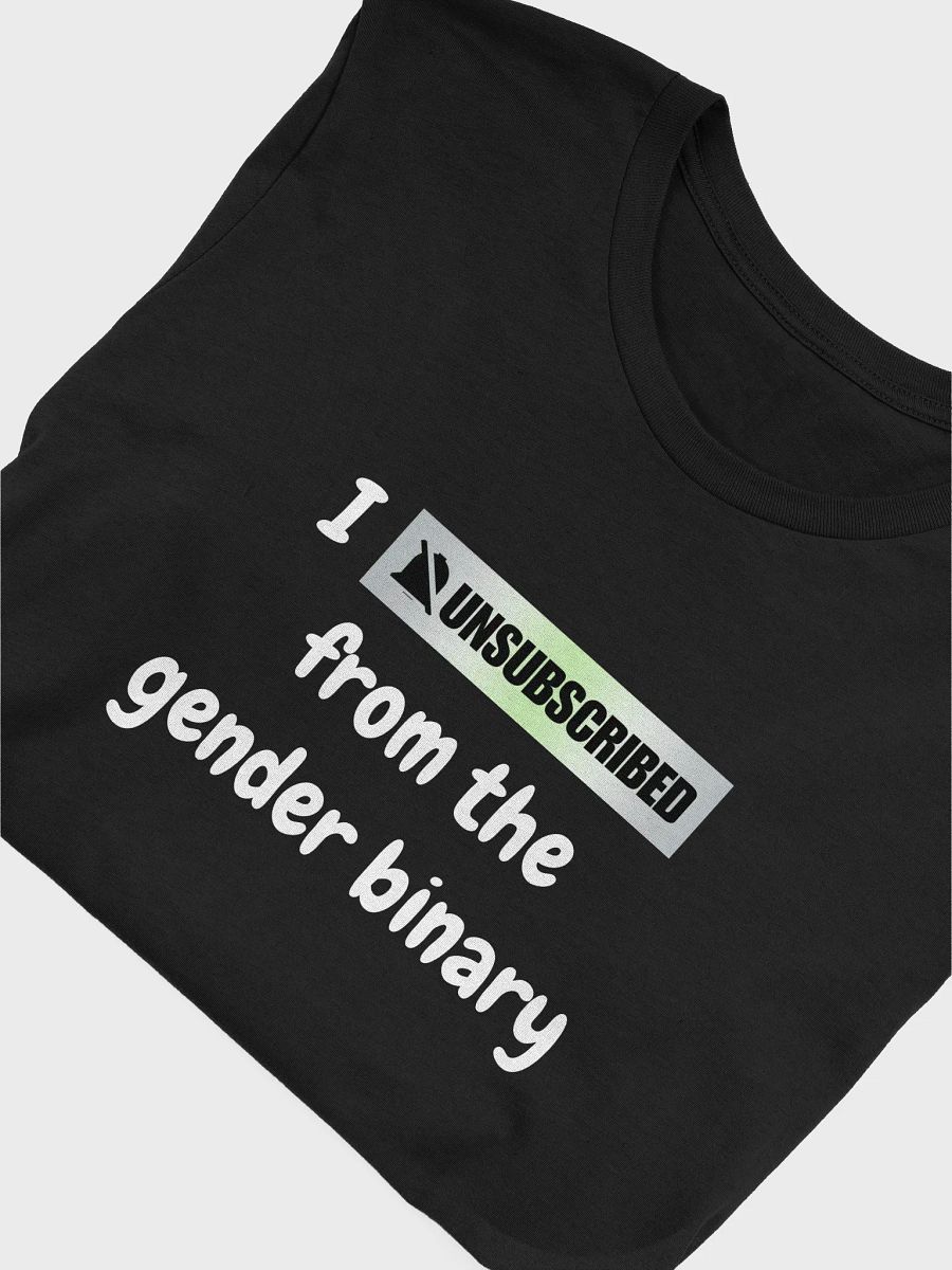 unsubscribe from the binary agender t-shirt product image (5)