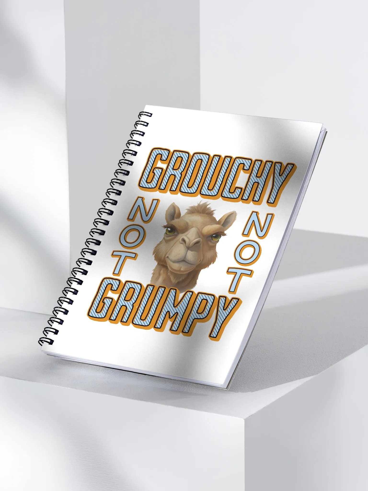 Grouchy Not Grumpy Camel Spiral Notebook product image (3)