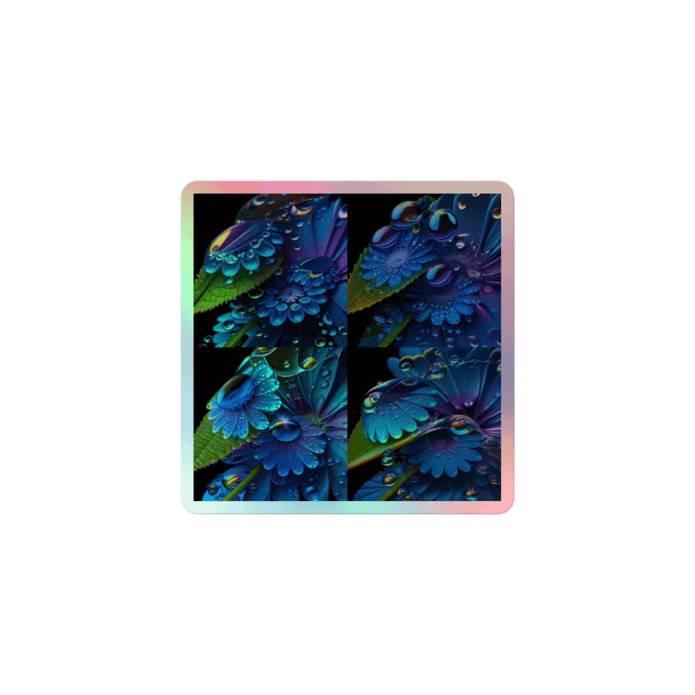 Kawaiikitten Exclusive Premium Dew Drop Holographic Sticker product image (1)