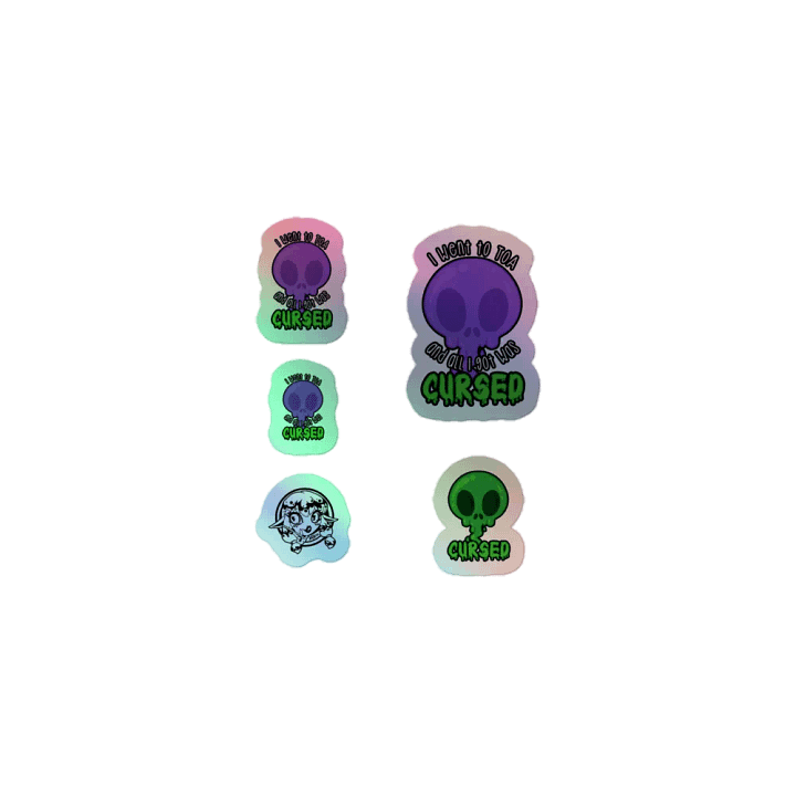 All I Got Was Cursed - Warlock - Holo Sticker Sheet product image (1)