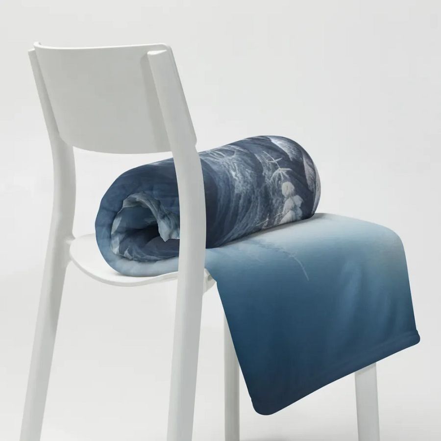 Snowy Forest Trees Throw Blanket product image (9)