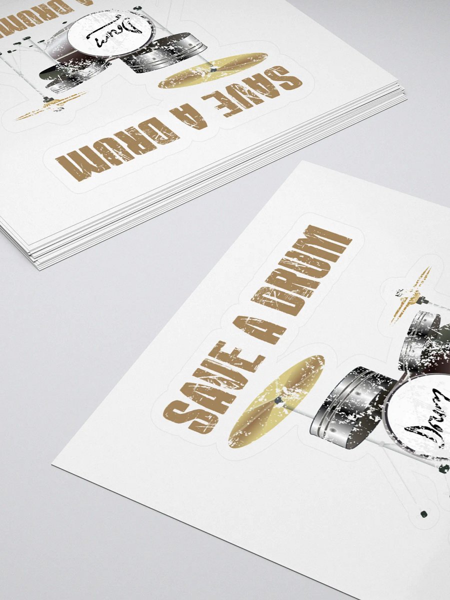 Save a Drum... Bang a Drummer Flat Matte product image (4)