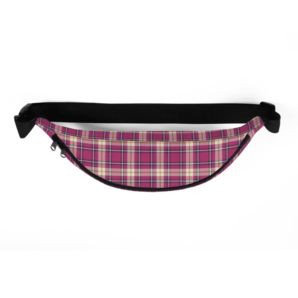 Hot Pink and Navy Blue Plaid Fanny Pack product image (5)