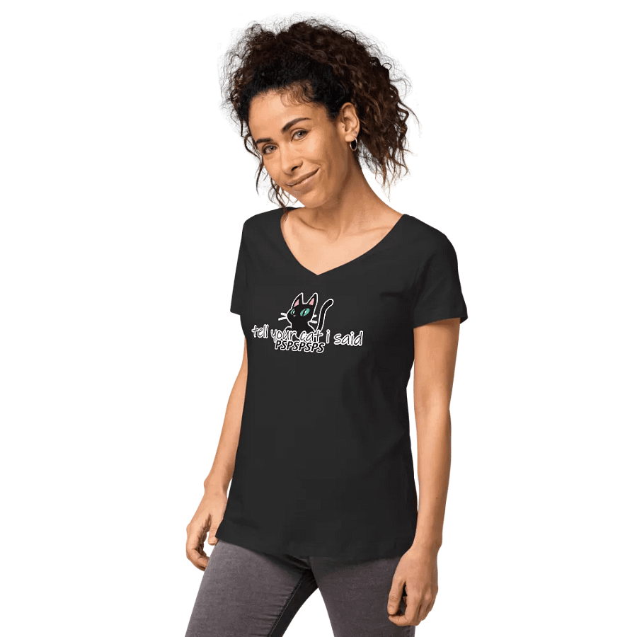 Tell Your Cat Women's V-Neck T-Shirt product image (1)