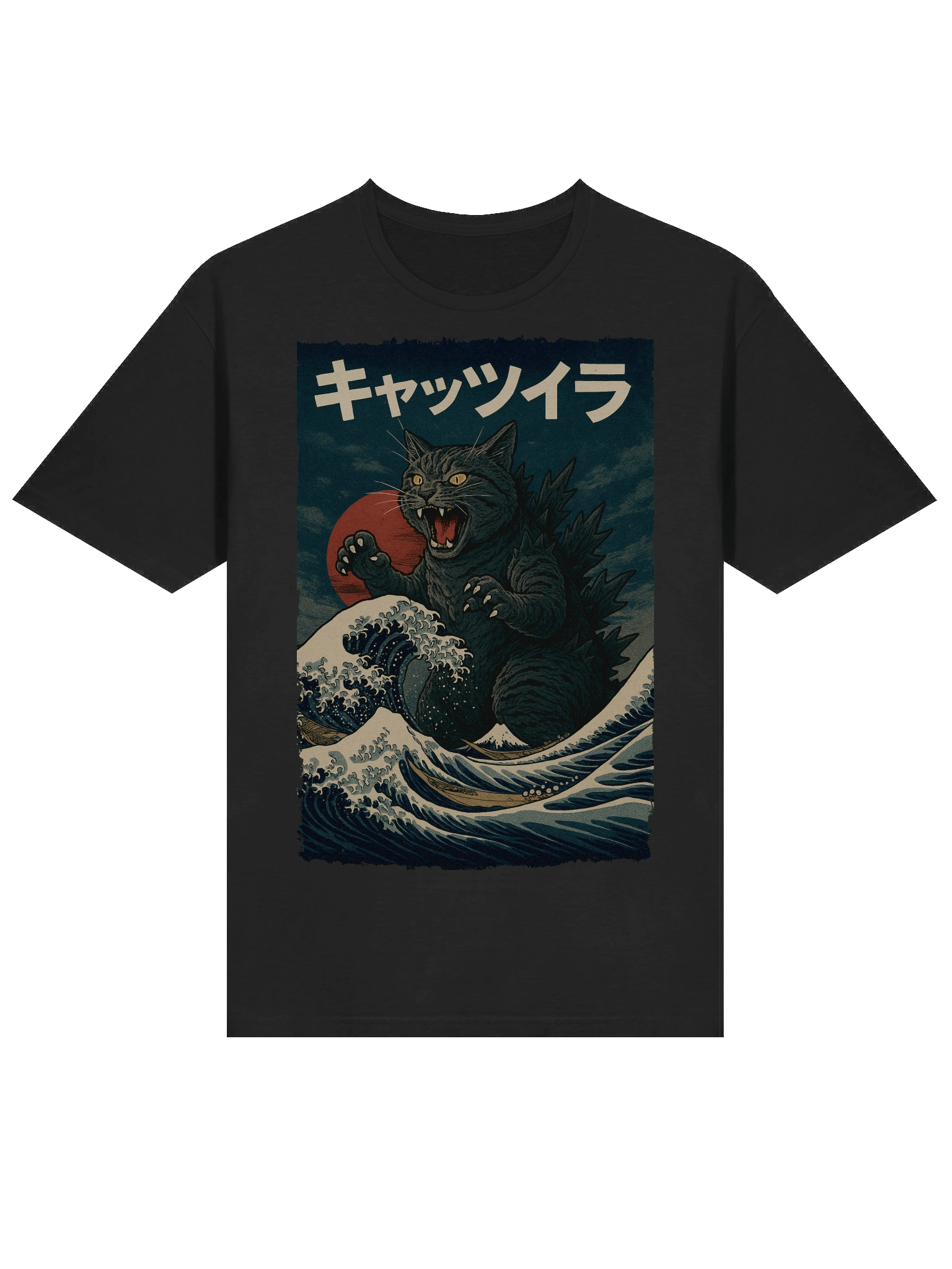 Catzilla Japanese Art T-Shirt product image (16)