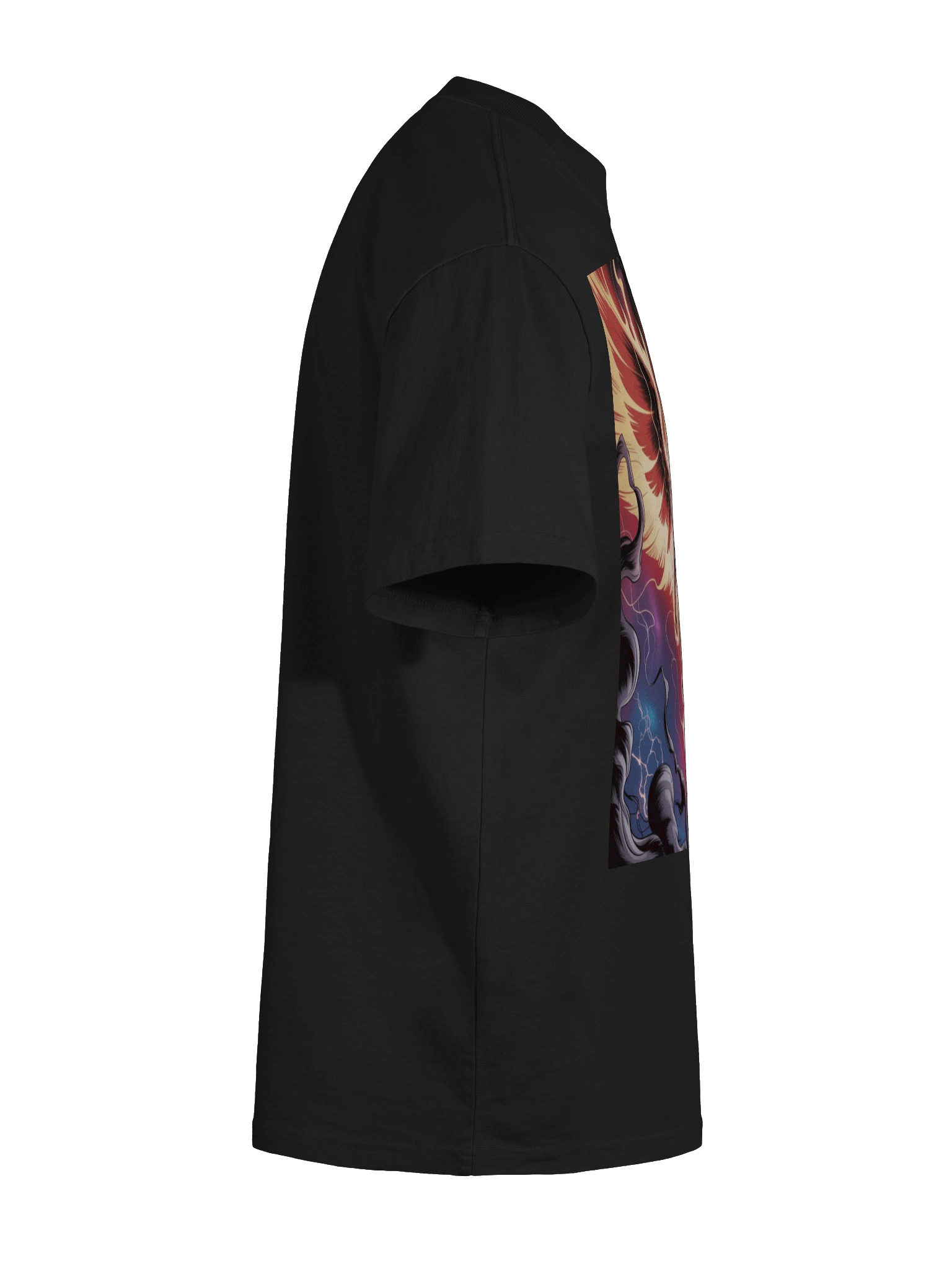 Dark Phoenix Celestial Inferno Oversized Faded T-Shirt – Flame Wing Fury product image (11)