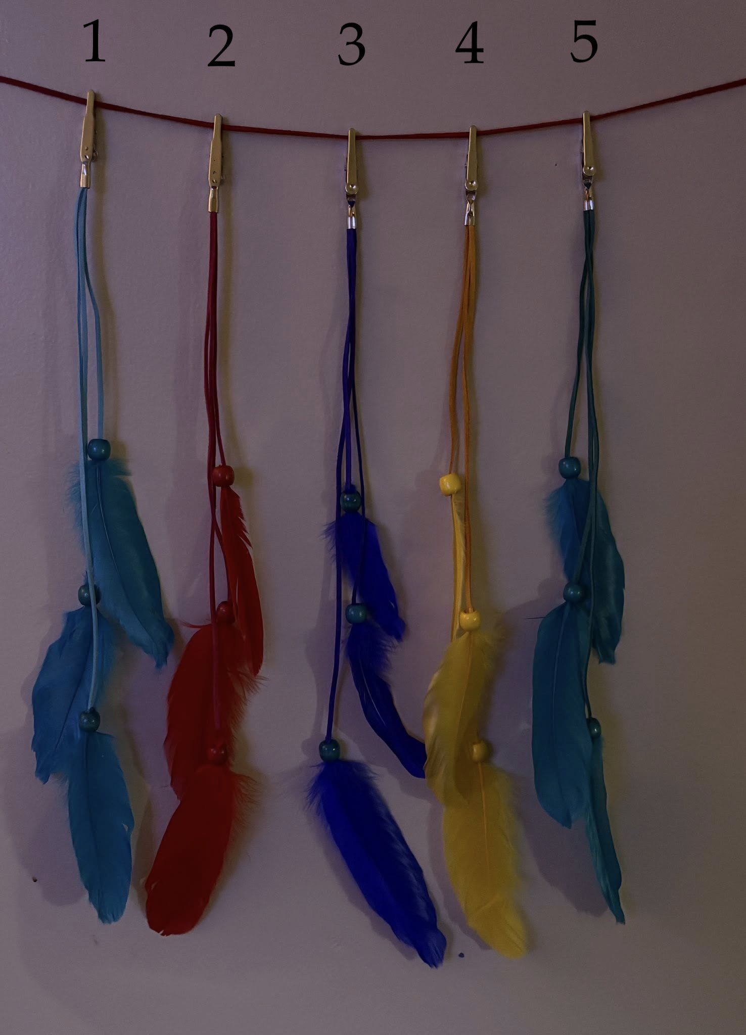 Bohemian Feather Hair Clips – Handmade Beaded Feather & Suede Hair Accessories product image (1)