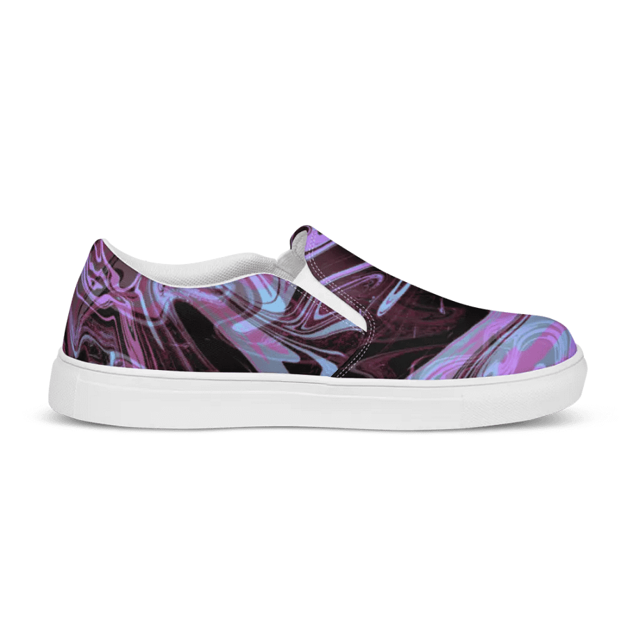 Marbled Dreams Swirl Pattern Womens Slip-On Canvas Shoes product image (7)