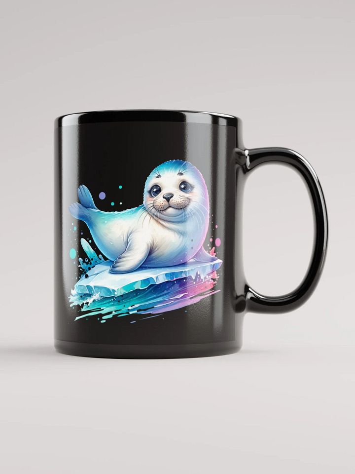 The Whimsical Seal Pup Black Glossy Mug product image (1)