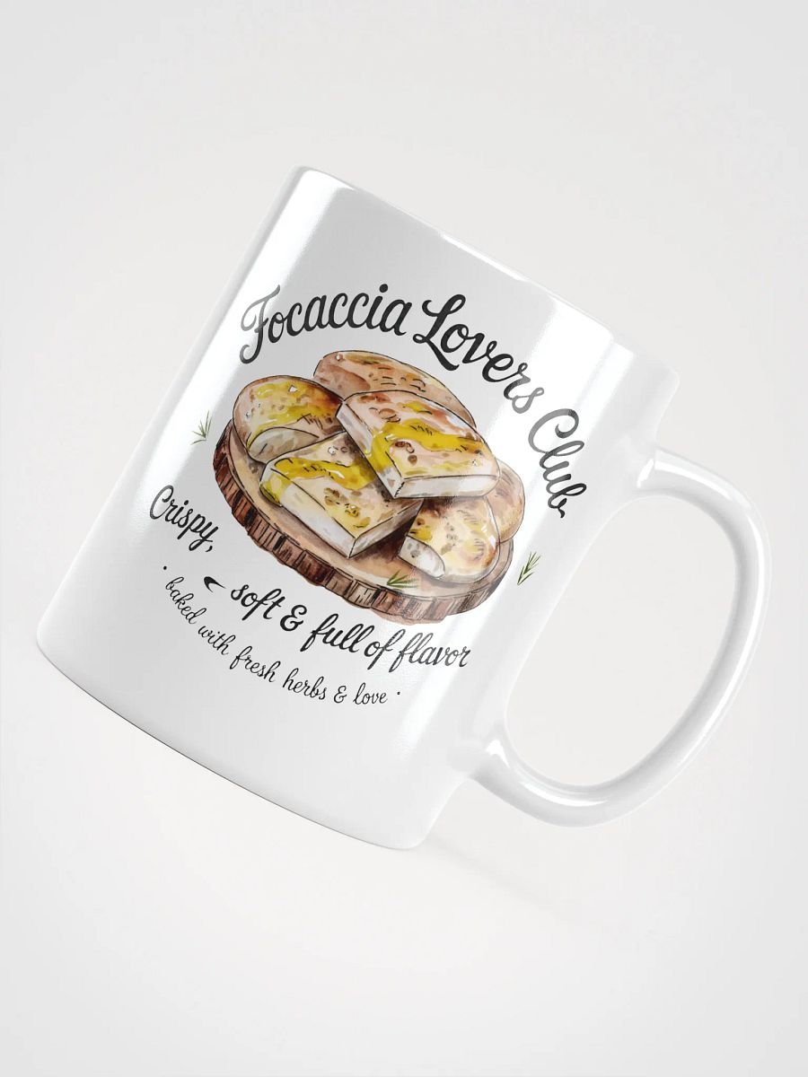 Focaccia Lovers Club White Glossy Mug product image (12)