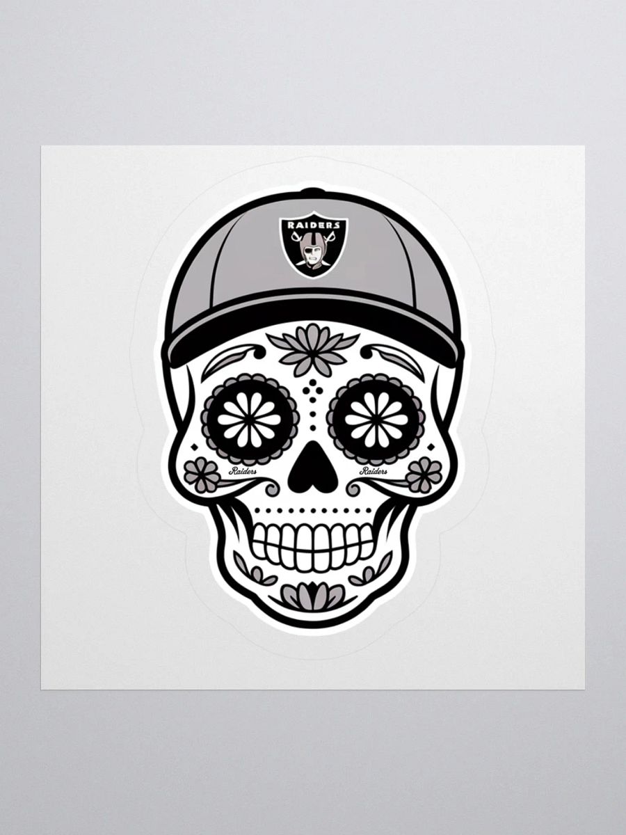 Las Vegas Raiders Sugar Skull Kiss Cut Stickers product image (3)