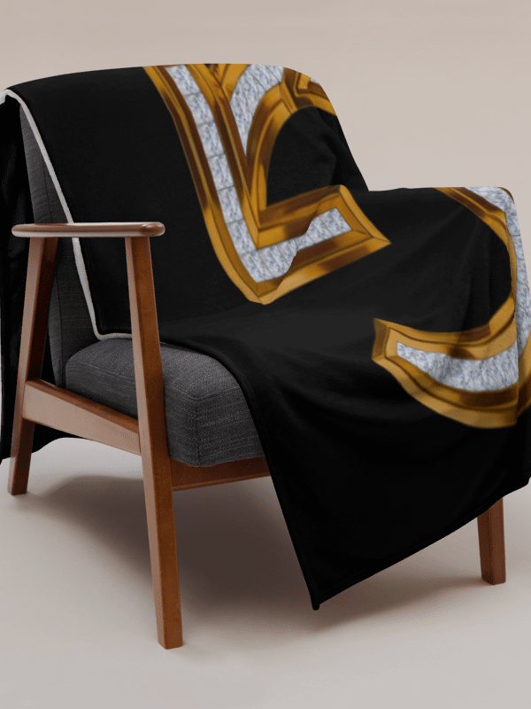 Lucrative Gold Diamonds Black Blanket product image (4)