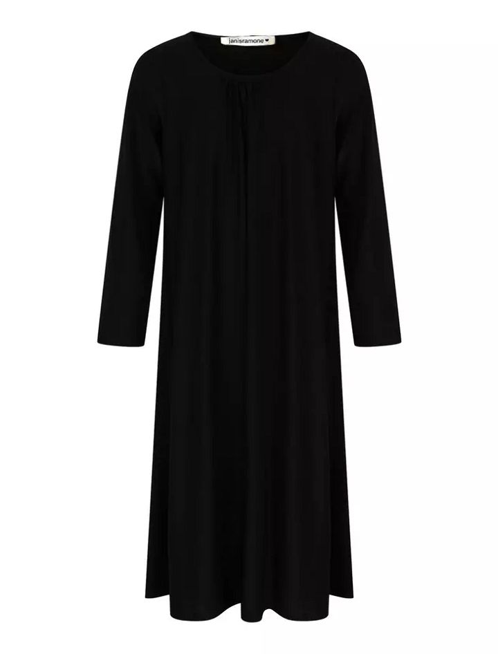 Girls Long Sleeve Maxi Dress Kids School Plain Abaya Holiday Islamic Top Jilbab product image (2)