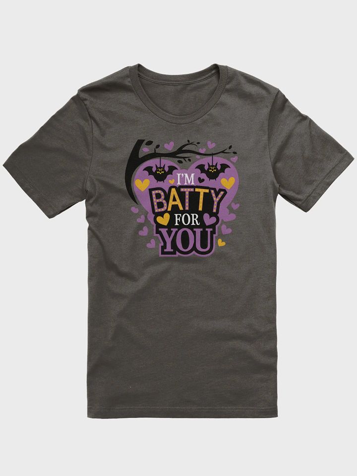 “I’M BATTY FOR YOU” t-shirt, Halloween love shirt, Cartoon bat apparel, Spooky and sweet shirt, Halloween heart design, Fun Halloween couple shirt, Cute bats shirt, Halloween humor apparel, gift idea product image (1)