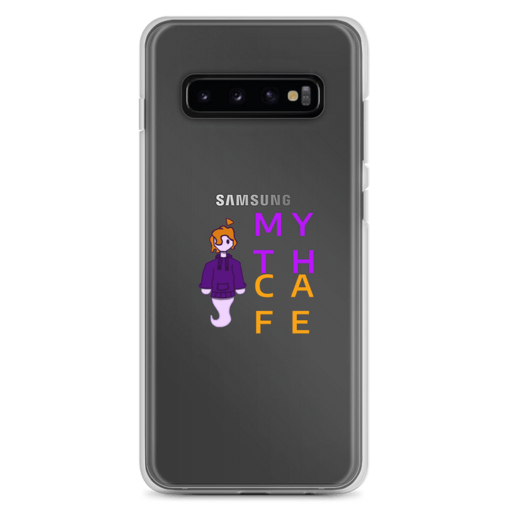 mythcafe lil logo guy clear Samsung® case product image (2)