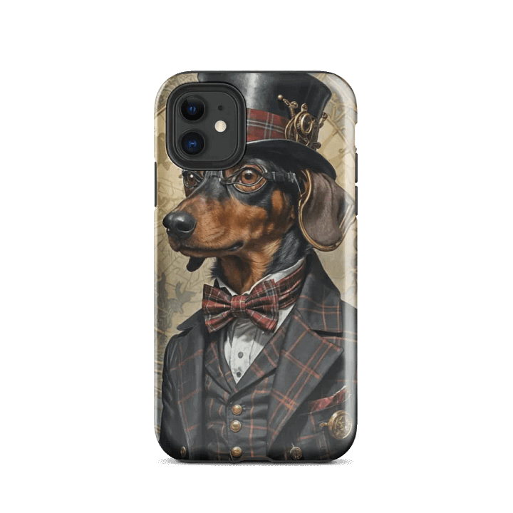 Steampunk Dapper Dachshund iPhone® Tough Case product image (47)