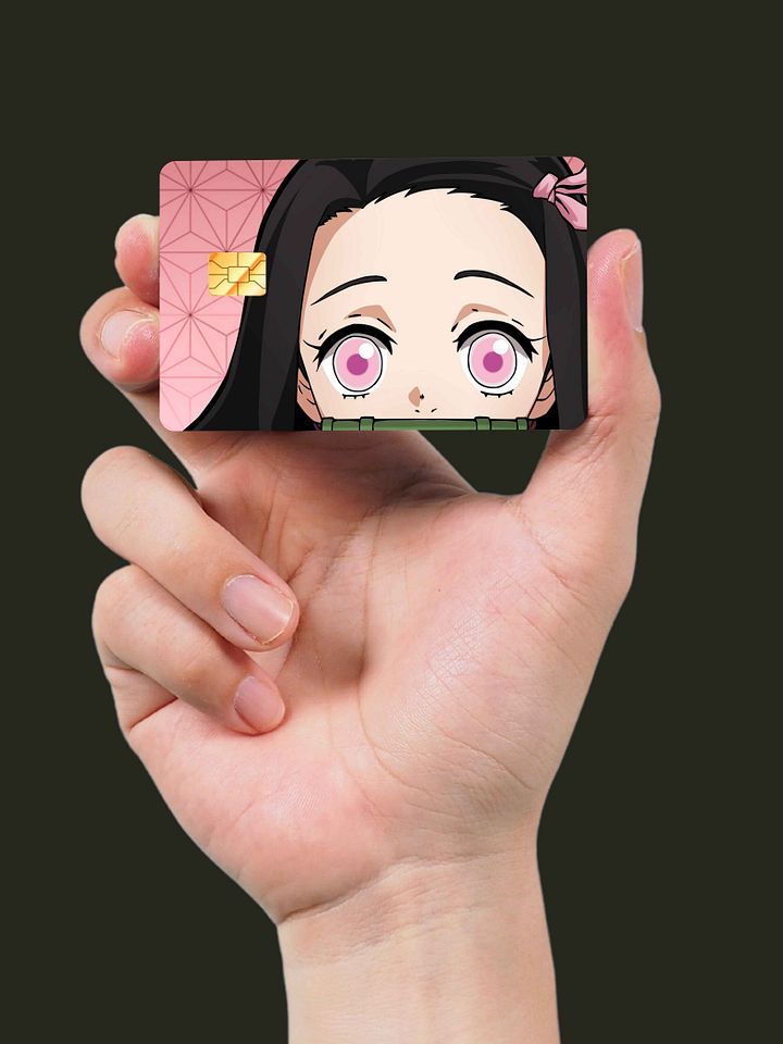Peeking Nezuko Card Skin (Holographic) product image (2)