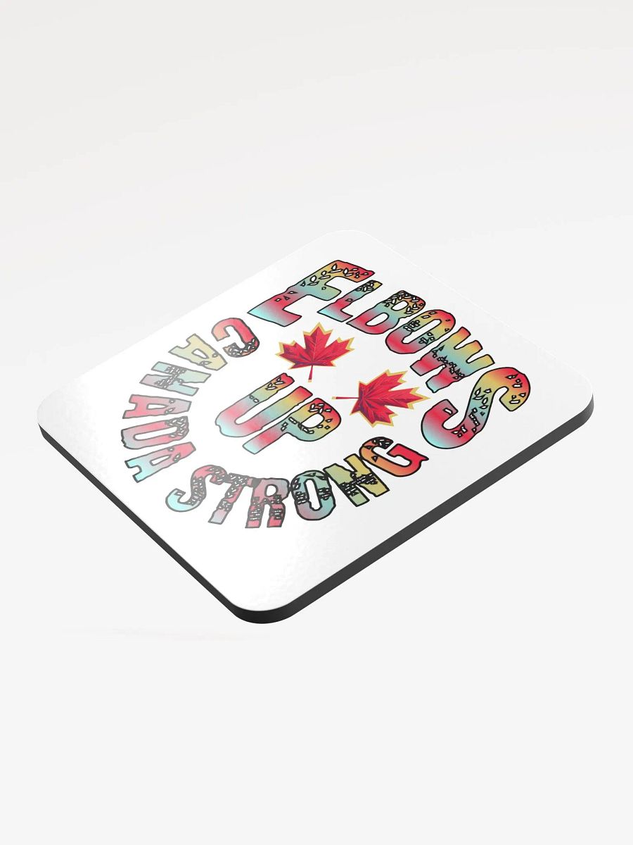 Elbows Up Canada Strong Maple Leaf Pride Glossed Coaster product image (4)