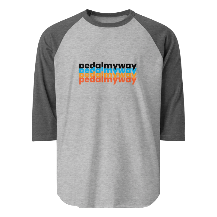 Layered Text ¾ Sleeve Raglan Tee product image (1)