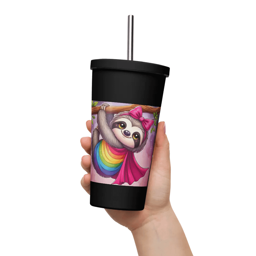 PRIS- SLEEPY SOCIALIST PRIDE -Insulated Tumbler with a Straw product image (11)