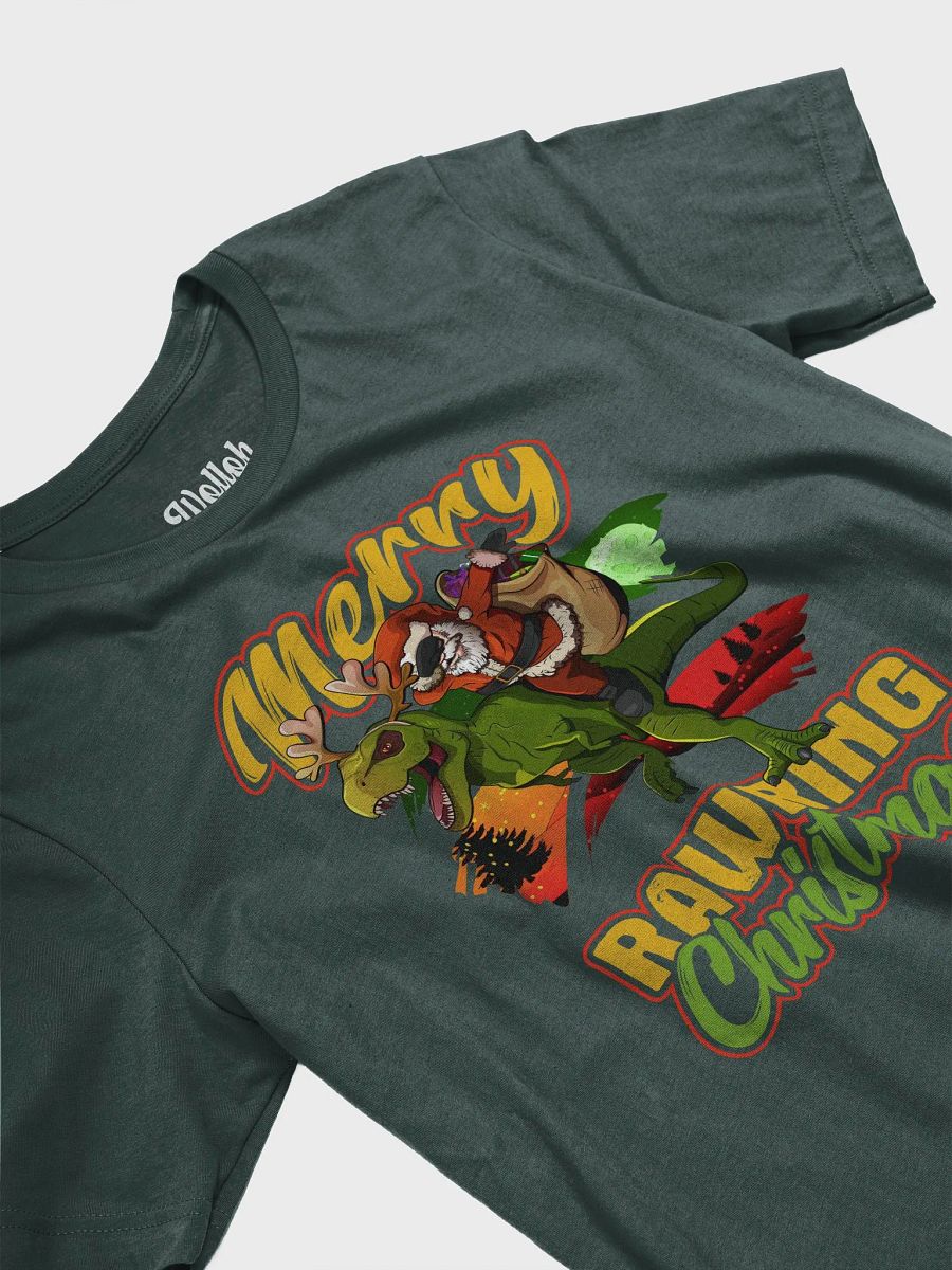 Merry Rawring Christmas - Hilarious Santa and T-Rex Christmas shirt product image (5)