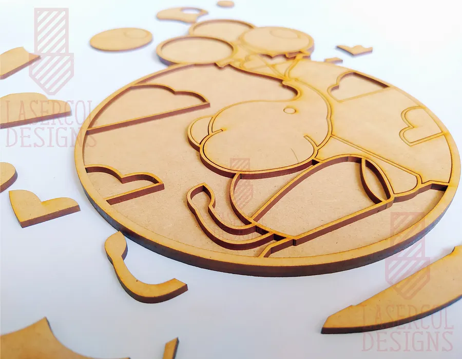 Baby Elephant - Laser Cut Files product image (4)