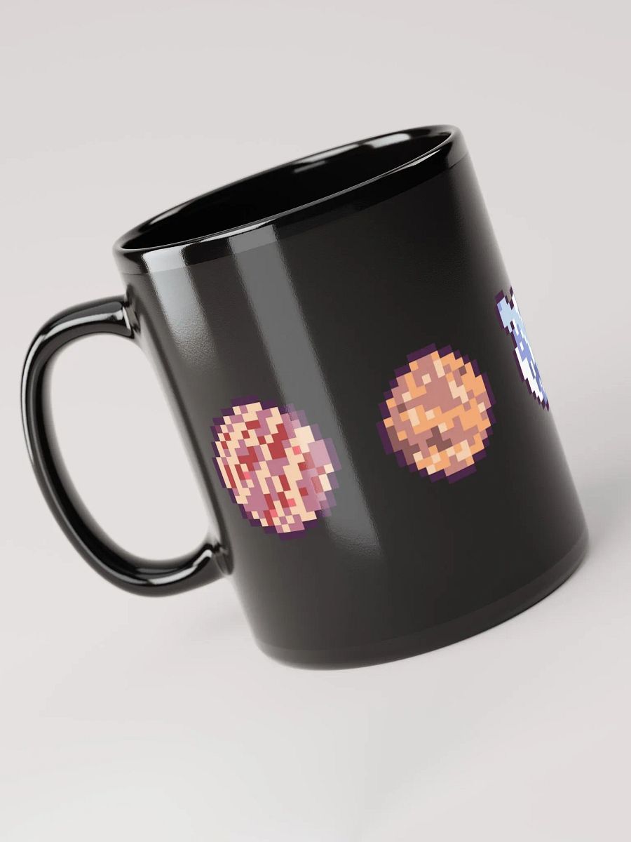 Pixel Planets Black Mug product image (5)
