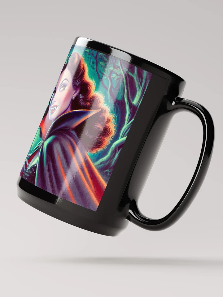 Beautiful Vampire in the Woods - Glossy Black Mug product image (2)