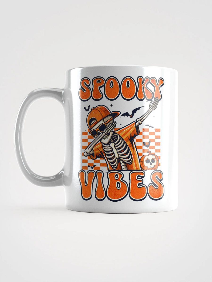 Retro Spooky Vibes Dabbing Skeleton Halloween Coffee Mug product image (17)