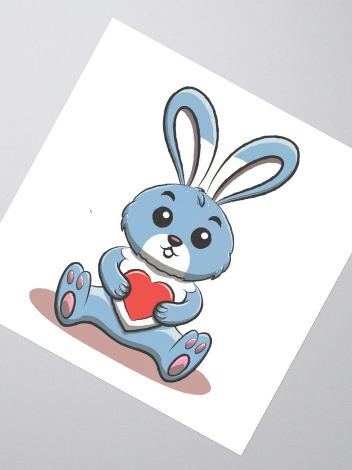 Valentine’s Day Bunny and Heart Sticker product image (2)