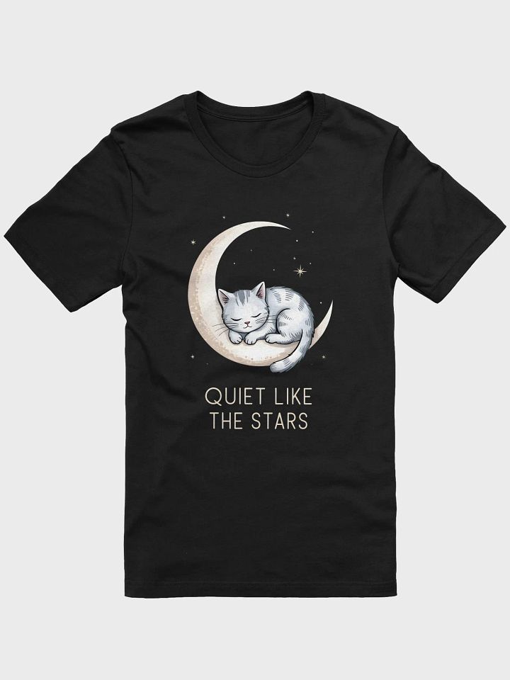 Quiet Like the Stars Graphic Tee | Cat & Moon T-Shirt product image (1)