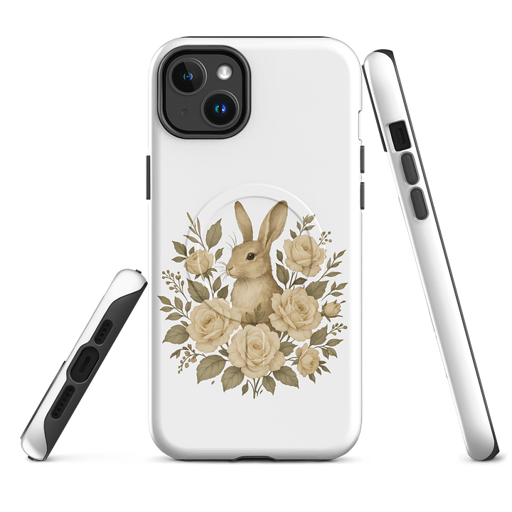 Cottagecore Rabbit MagSafe® iPhone Case With Roses And Wildflowers product image (2)
