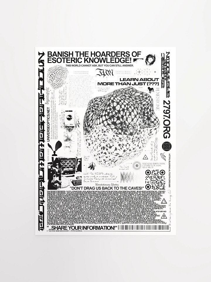Banish The Hoarders of Esoteric Knowledge Poster! product image (1)
