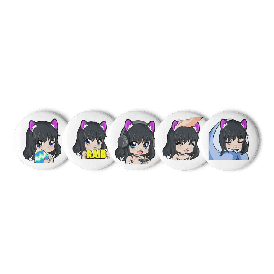 Panda Gothic emote pin badges product image (9)