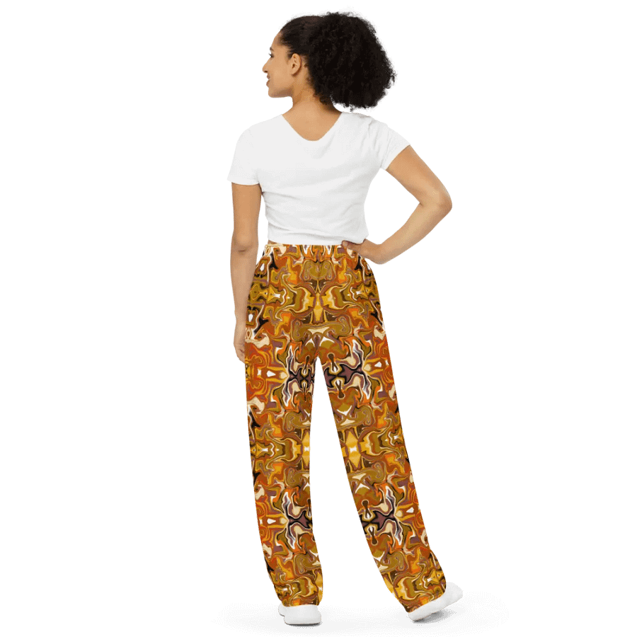 Brown Symmetrical African Inspired Wide-Leg Pants product image (10)