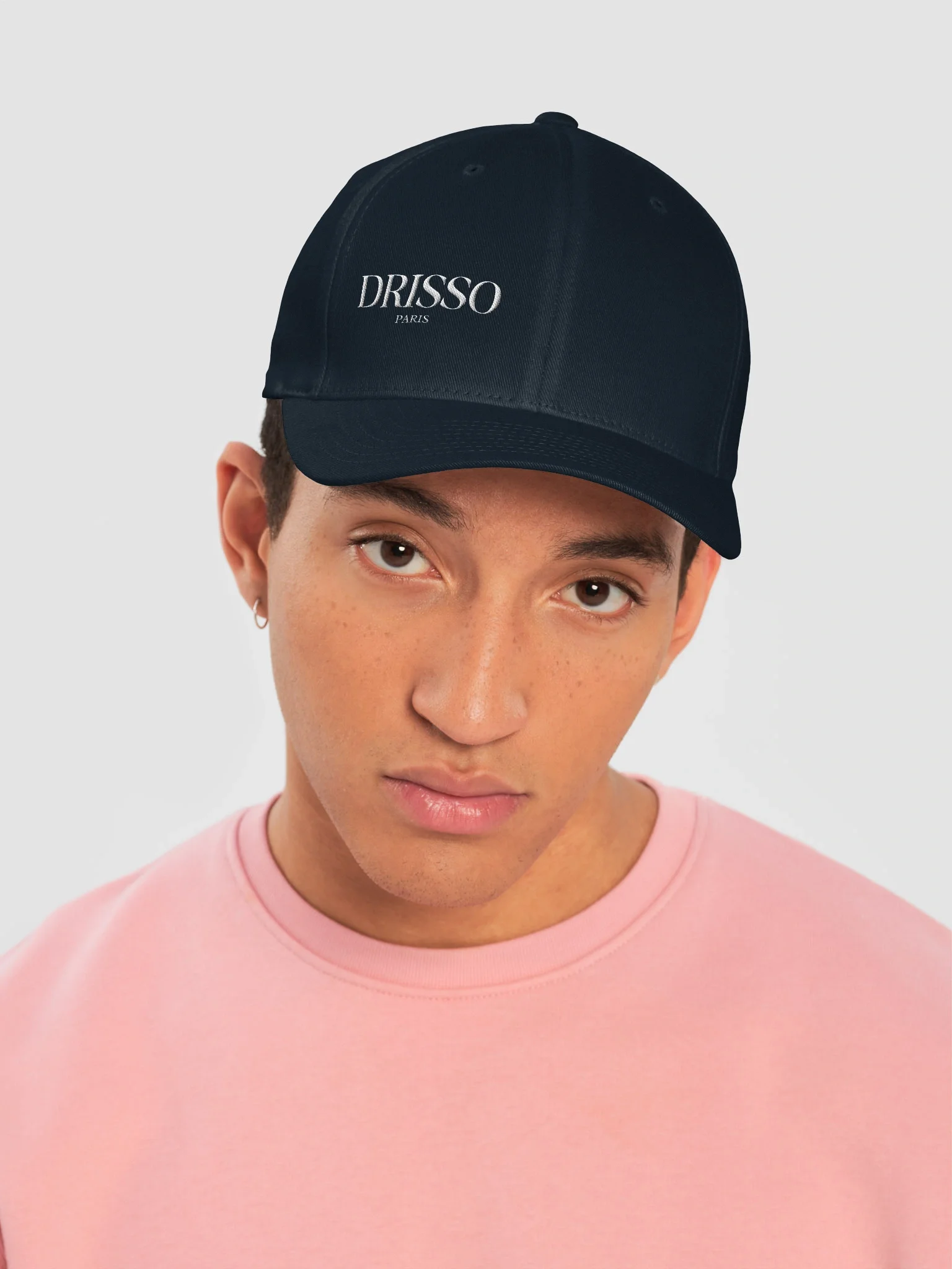 Drisso Paris™ Black Flexfit Structured Fitted Cap product image (5)