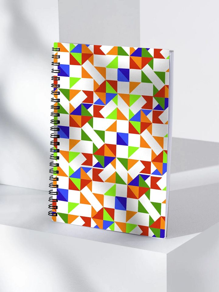 Geometric Shapes Multicolored Throw Spiral Notebook product image (2)