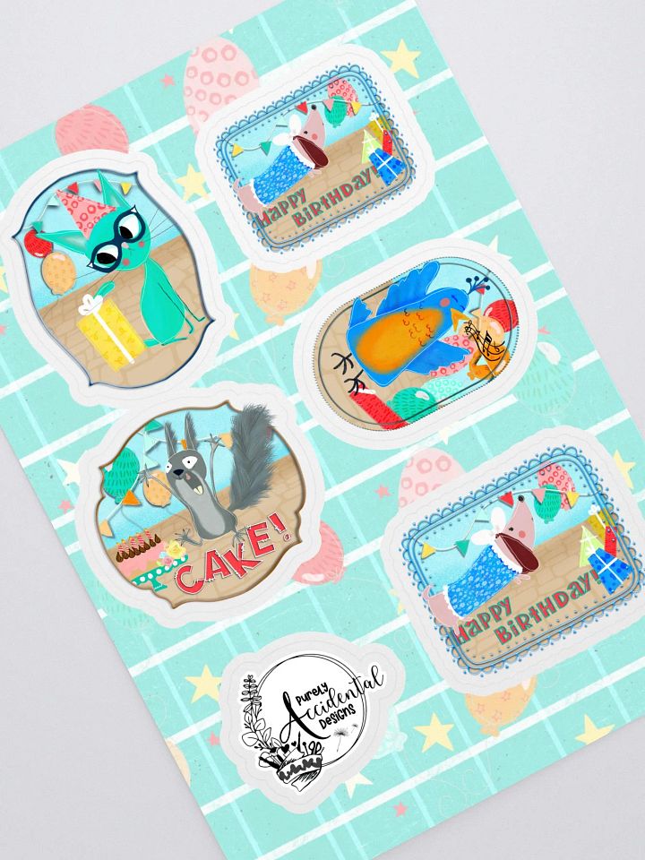 Animal Birthday Party Sticker Sheet product image (1)