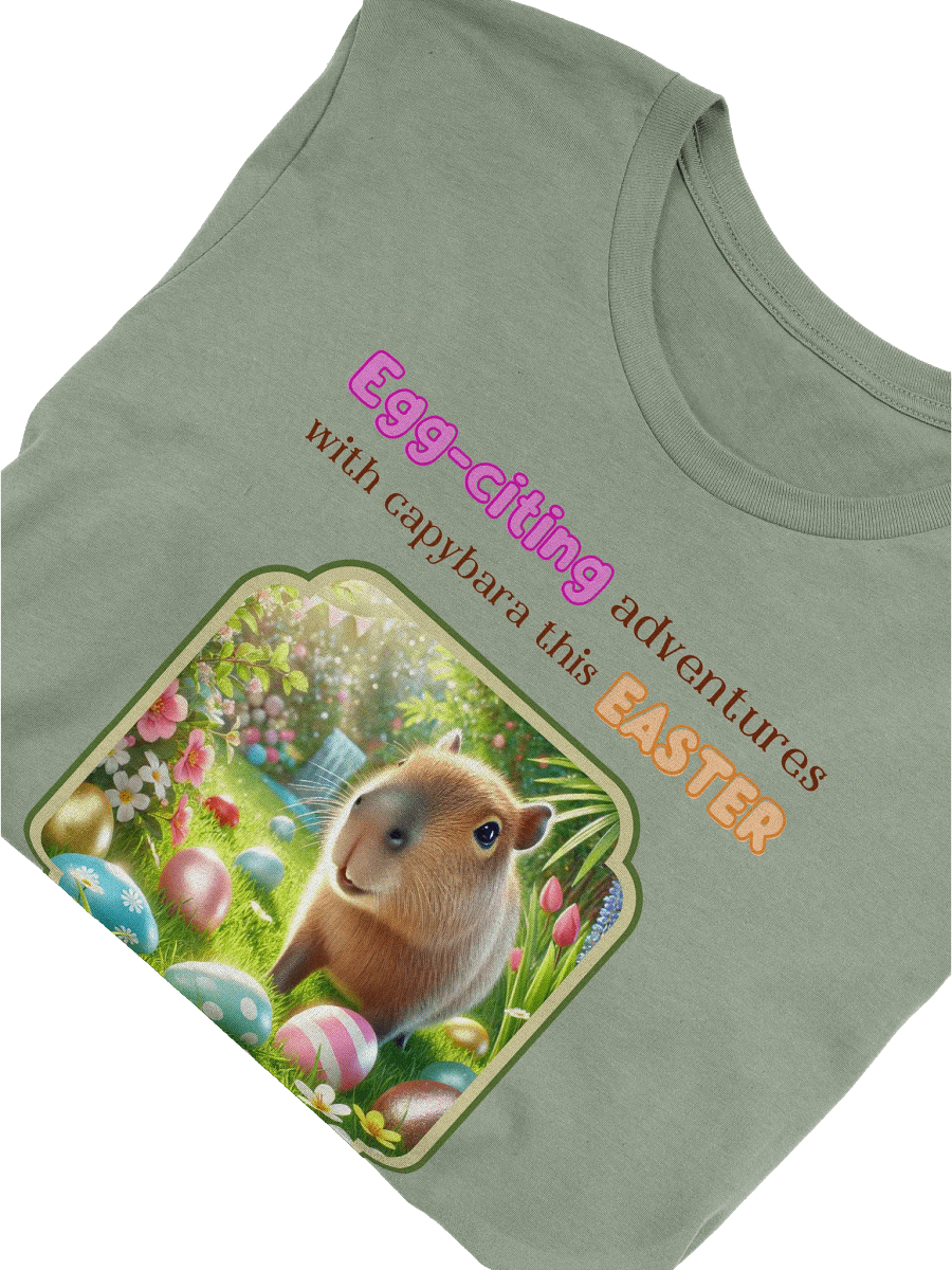 Egg-citing Easter with Capybara Tee product image (5)