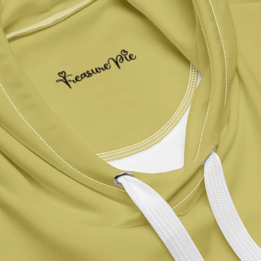 Plain Medium Yellow Light Summer Unisex Recycled Polyester Heavyweight Premium Hoodie by Treasure Pie product image (9)