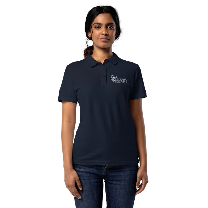 California Dreams Palm Tree Women Polo T-Shirt - Navy product image (2)