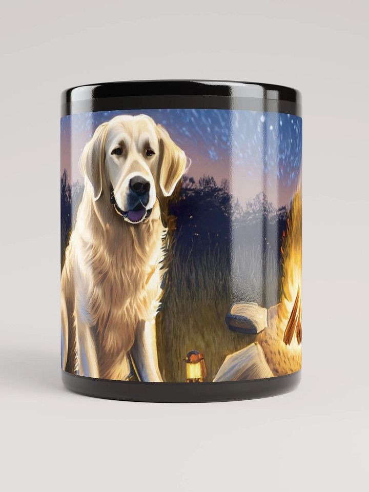 Campfire Companion: Black Glossy Mug for Dog Lovers and Outdoor Enthusiasts product image (1)
