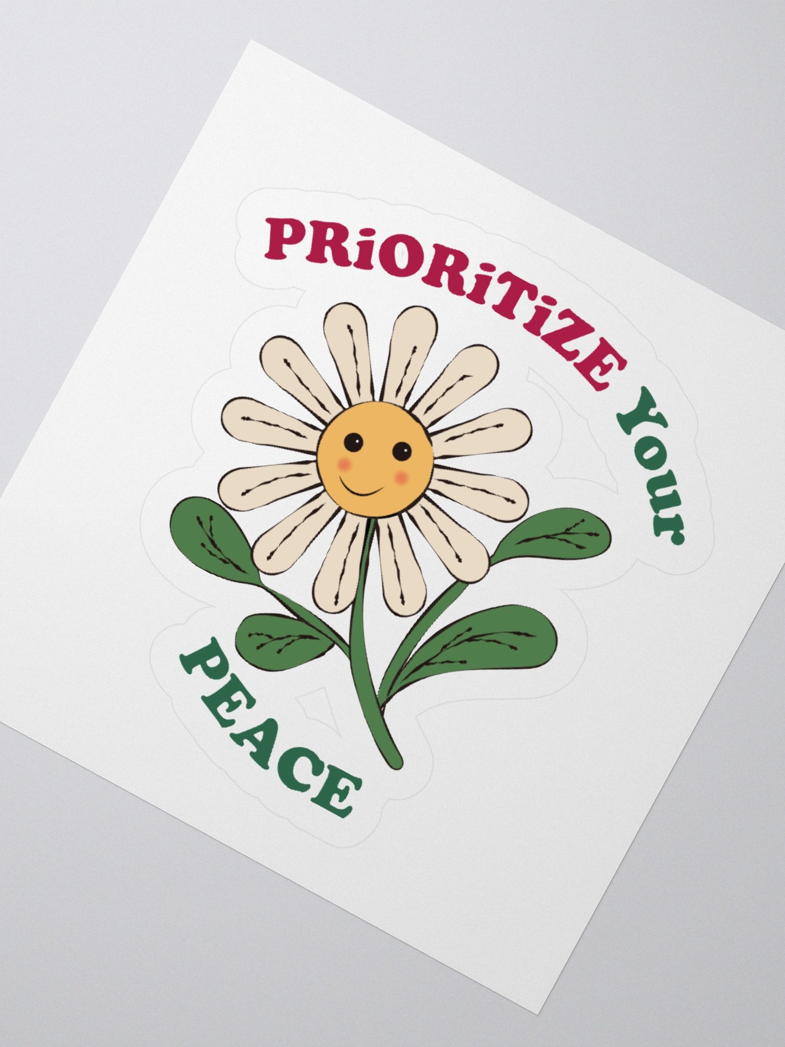 Prioritize Your Peace Kiss Cut Stickers product image (4)